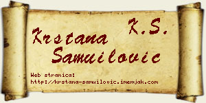 Krstana Samuilović vizit kartica